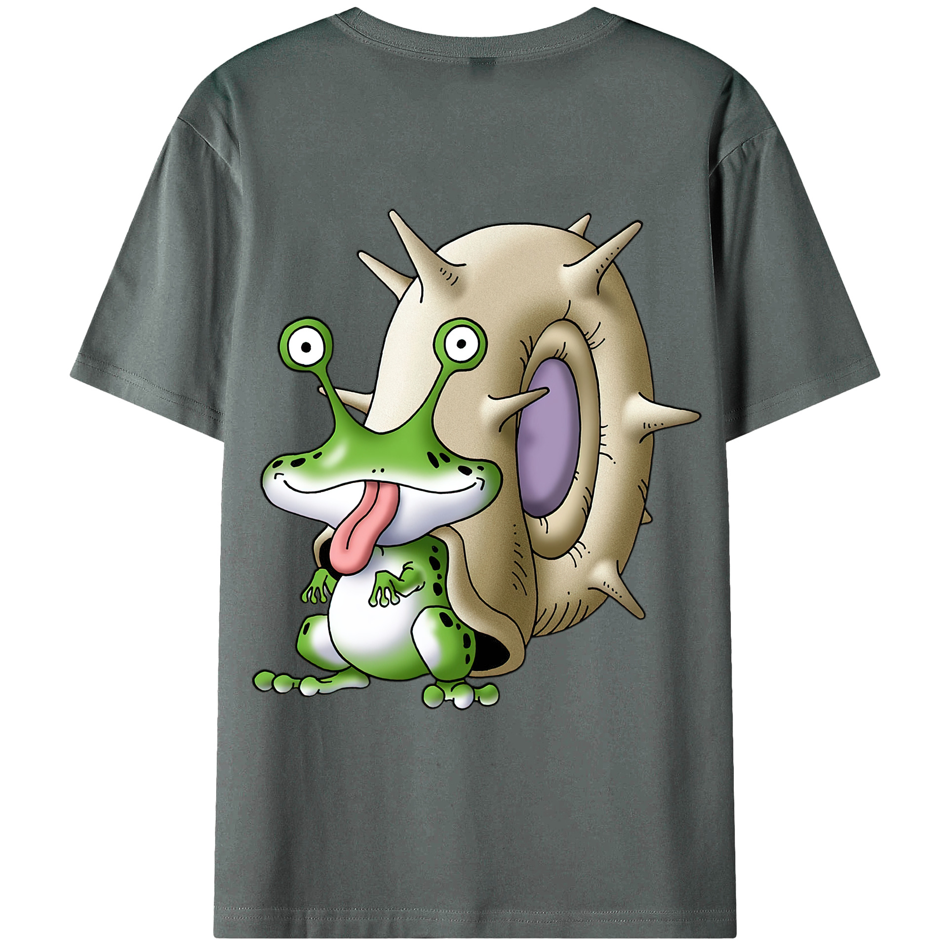 （画像用） ドラゴンクエスト Doragon Kuesuto Dragon Quest 綿100％ メンズ半袖Tシャツ（バックプリント） 通気性